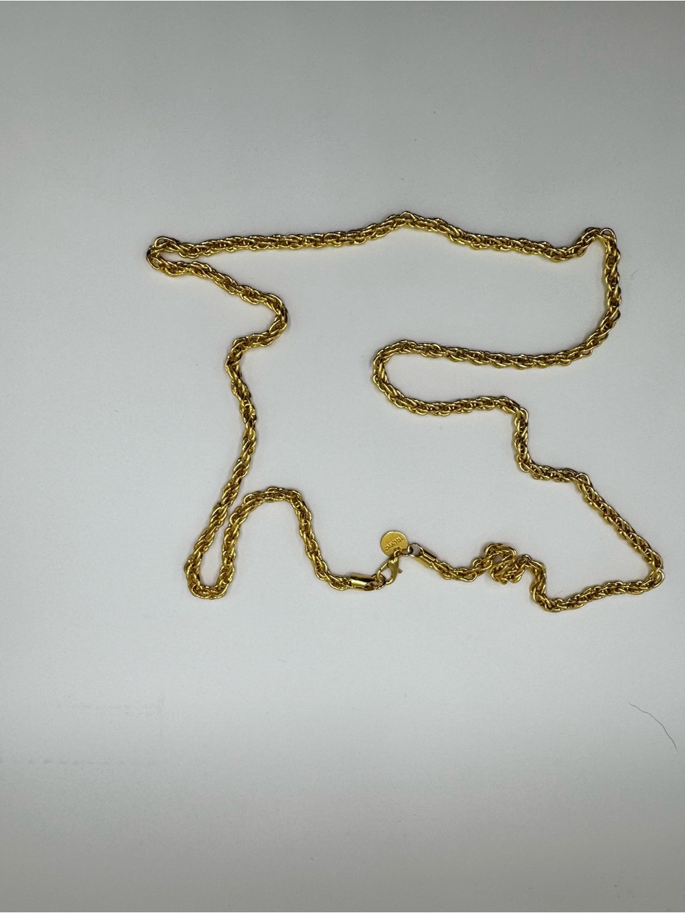 Vintage 18K Gold Filled Twisted Rope Chain Necklace 30” - Women's Jewelry